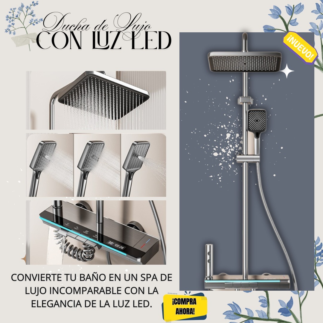 Miniatura 3 de SHOWER CON LUZ LED DE LUJO💧💧
